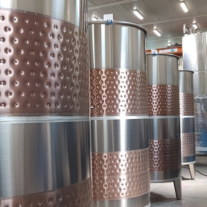 TiN-coated wine tanks